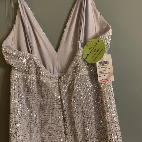 Long formal dress/garment silver/grey sequence - Picture 3 of 3